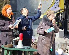 Партия любителей Путина и Украины провела в Воронеже марш памяти святого либерального мученика Немцова